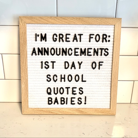 Other - Felt Letter Board Announcement Sign w/ Letters!